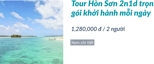 Tour Hòn Sơn 2n1d giá rẻ nhất